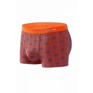 Sesto Senso Funky model 5 Pánské boxerky, XL, oranžová/vzor