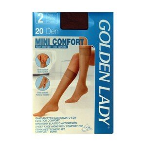 Golden Lady Mini Confort 20 den A`2 2-pack podkolenky, 3/4-M/L, nero/černá