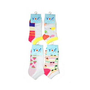 YO! SK 08 Girl 31-39 Kotníkové ponožky, 31-34, mix kolor-mix vzor