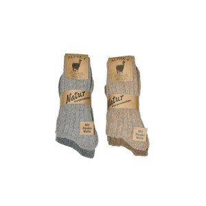 Wik Alpaka Wolle 20900 A'2 Pánské ponožky, 43-46, béžová