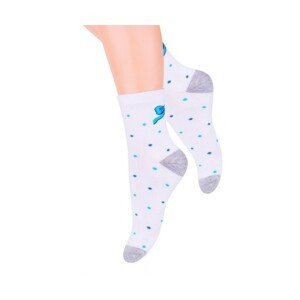 Steven art.014 Dívčí ponožky, se vzorem, 26-28, modrá