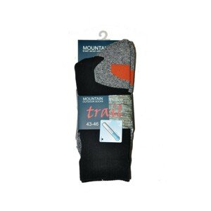 WiK 16101 Mountain Outdoorsocks pánské ponožky, 39-42, černá-melanž-chabrová