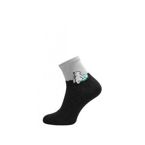 Bratex Women Vzory, polofroté 051 ponožky, 39-41, černá