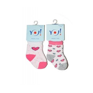 YO! SKF Baby Girls Frotte 0-9 m Ponožky, 0-3 měsíců, mix kolor-mix vzor