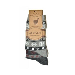 RiSocks Alpaka Wolle 2216 A'2 Dámské ponožky, 39-42, černá-grafitová
