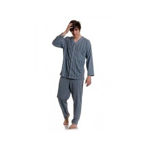 Gucio 854 4XL-5XL rozepínané pánské pyžamo, 4XL, mix kolor-mix vzor