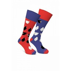 Sesto Senso Finest Cotton Duo Beránci Ponožky, 43-46, červeně-modrá