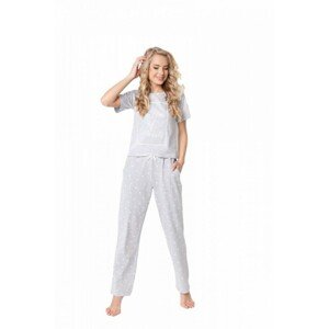 Aruelle Hearty Long Grey Dámské pyžamo, XL, šedá