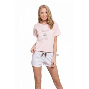 Aruelle Princess Queen Short Dots &amp Pink Dámské pyžamo, XL, růžová