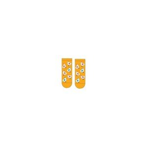 Krebo vzor Dětské kotníkové ponožky, 27-30, žlutá