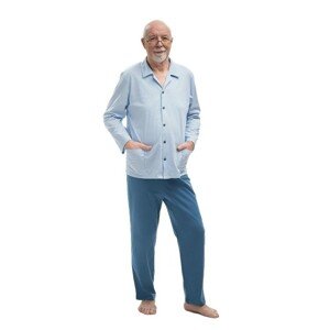 Martel Antoni 403 Rozepínané Pánské pyžamo, L, modrá