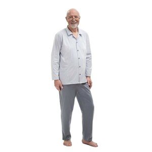 Martel Antoni 403 Rozepínané Pánské pyžamo plus size, 4XL, modrá světlý