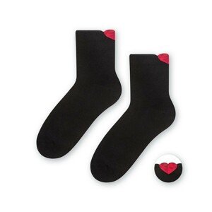 Steven valentýnské 136 006 Dámské ponožky, 35/37, černá