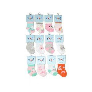 YO! SKC Baby Girl 0-9 m-cy A'6 Ponožky, 6-9 měsíců, mix kolor-mix vzor