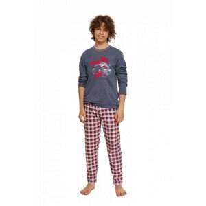 Taro Mario 2654 Z'22 Chlapecké pyžamo, 146, šedá světlý melanž