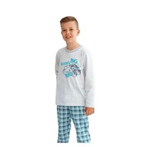 Taro Mario 2651 Z'22 Chlapecké pyžamo, 122, jeans melanž