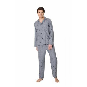 Aruelle Elis Long Pánské pyžamo, S, šedý melanž
