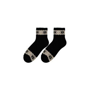 Bratex D-060 zimní vzor Dámské ponožky, 39-41, Béžová Melanž