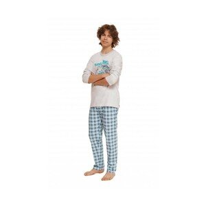 Taro Mario 2654 šedé Chlapecké pyžamo, 146, šedá