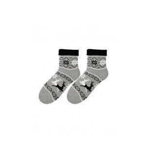 Bratex D-004 Woman Frotta vzor Dámské ponožky, 39-41, černá