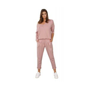 Italian Fashion Karina dl.r. dl.k. Dámské pyžamo, S, pudrový růžová