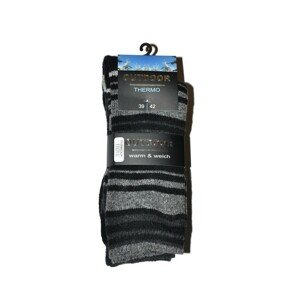 WiK 20662 Outdoor Thermo A'2 Pánské ponožky, 39-42, šedá/bordově-jeans