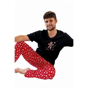 Sensis Mike Pánské pyžamo, XL, Černo-červená