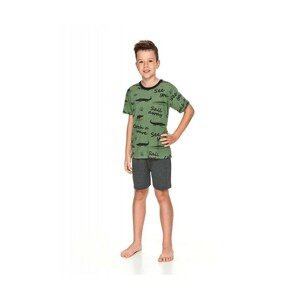 Taro Luka 2744 L22 Chlapecké pyžamo, 116, zelená melanž