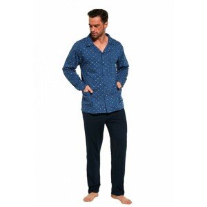 Cornette 114/54 667702 Pánské pyžamo plus size, 3XL, modrá