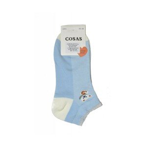 Cosas LM18-69/3 vzor Kotníkové ponožky, 39-42, světle modrá