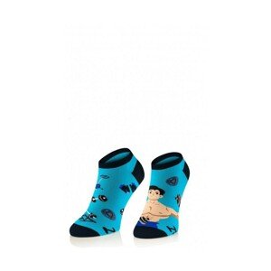 Intenso 0563 Superfine Cotton Pánské kotníkové ponožky, 44-46, modrá