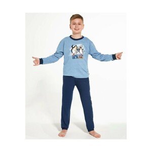 Cornette Kids Boy 477/136 Goal 86-128 Chlapecké pyžamo, 86-92, modrá melanž