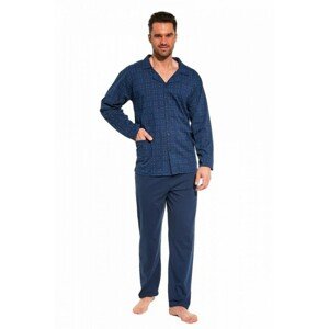 Cornette 114/58 673401 Pánské pyžamo plus size, 5XL, modrá