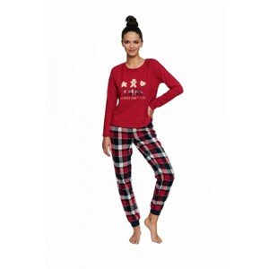 Henderson Hygge 40123-33X Dámské pyžamo, M, Červeno-černá