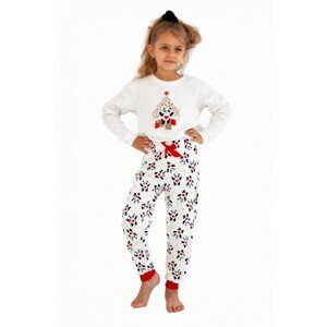 Sensis Panda Kids 110-128 Dívčí pyžamo, 122-128, ecru
