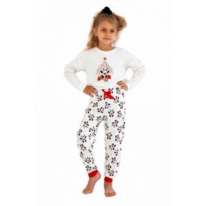 Sensis Panda Kids 134-152 Dívčí pyžamo, 134-140, ecru