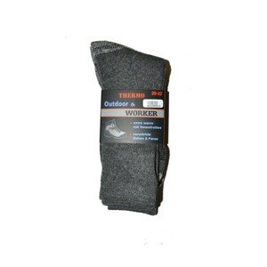 WiK 20655 Worker Thermo A'2 Pánské ponožky, 39-42, černá-šedá