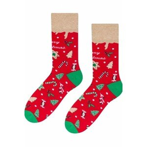 More Sweet Christmas 079-230 červené Dámské ponožky, 39-42, červená