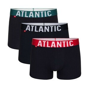 Atlantic 003 3-pak tmavě modré Pánské boxerky, 2XL, modrá