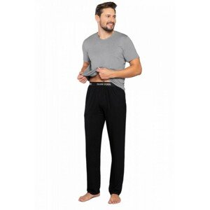 Italian Fashion Dallas kr.r. dl.k. Pánské pyžamo, XL, melanž-černá