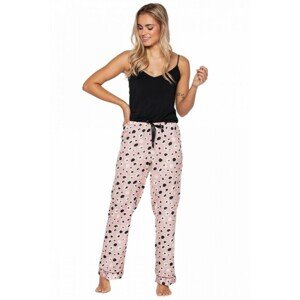 Mija Vu Kind of Crazy Dámské pyžamo, XL, czarny-różowy jasny