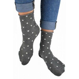 Noviti SB015 netlakové puntíky Lurex Dámské ponožky, 39-42, šedá/lurex