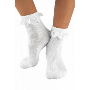 Noviti SB020 volánek 15- 22 Dětské ponožky, 19-22, bílá