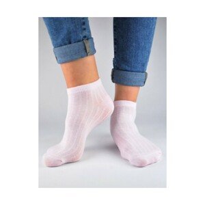 Noviti ST021 żakar Dámské kotníkové ponožky, 39-42, růžová světlý
