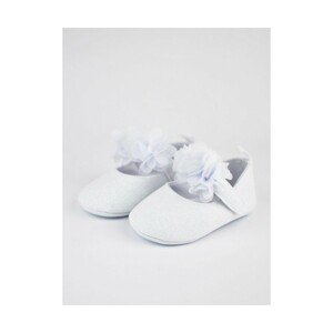 Noviti OB006 Květy Girl 0-12 měsíců Dětské boty, 0-3 měsíců, bílá