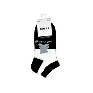 WiK Cosas LM18-106 Emotki Dámské kotníkové ponožky, 35-38, černá