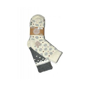 WiK 37809 Damen Socken A'2 Dámské ponožky, 35-38, kremová-šedá melanž