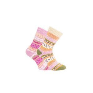 WiK 37902 Andenstyle A'2 Dámské ponožky, 35-38, kremová-fialová