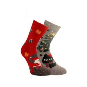 WiK 37894 Winter Wonder Land A'2 Dámské ponožky, 35-38, szary melanż-szary jasny mel