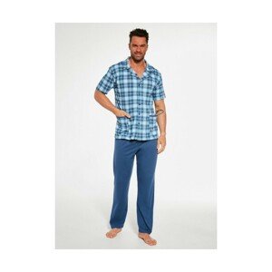 Cornette 318/48 3XL-5XL Pánské pyžamo, 4XL, modrá